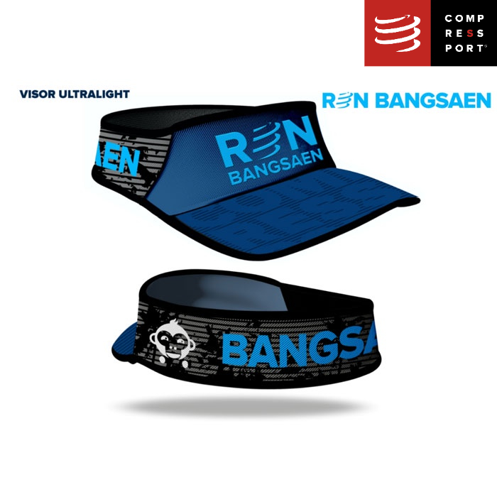 COMPRESSPORT หมวกวิ่ง ปิดหัว ครึ่งใบ VISOR Ultralight Bangsaen21 ลิมิตเต็ท