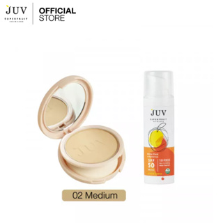 [ SET ]   JUV Matte-Fluid  UV Protection  SPF 50 PA++++ 30 ml+Juv Double Treated Light Foundation Powder SPF 30 PA+++ (M