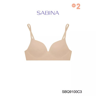 SABINA BRALESS เสื้อชั้นใน Invisible Wire (ไม่มีโครง) รุ่น TWENTY FIVE รหัส SBQ9100C3 สีเนื้อเข้ม