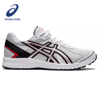 ASICS :  JOG 100S MEN ผู้ชาย รองเท้าผ้าใบ ของแท้ หน้ากว้าง 2E WHITE/PURE SILVER