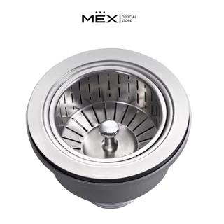 MEX รุ่น B203 สะดืออ่าง Big Basket พร้อมท่อน้ำล้น ขนาด 3.5 นิ้ว, BKT35B (ตะกร้ากรองเศษอาหาร)