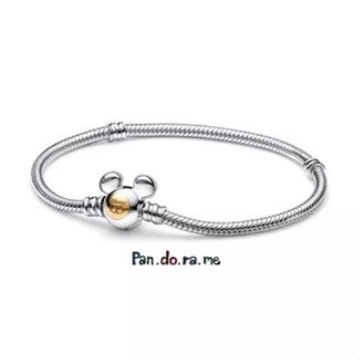 [พร้อมส่ง สินค้าแท้ 💯] Pandora Disney 100th Anniversary Moments Snake Chain Bracelet (Size 17)