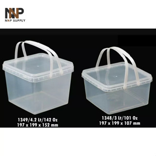 NNP-013-1349 โหลเซฟตี้ซีลจัตุรัส หูหิ้ว 4.2 ลิตร  ขายขั้นต่ำ 1 ลัง แพคลังละ 60 ชิ้น