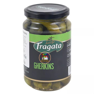 แตงกวาดอง แตงดอง ตรา ฟรากาตา Fragata Gherkin Pickle ขนาด 345 กรัม สินค้านำเข้า จากประเทศสเปน