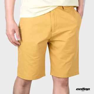 GALLOP : CHINO SHORTS กางเกงขาสั้นผ้าชิโน รุ่น GS9015 สีเหลือง / ราคาปกติ 1490.-