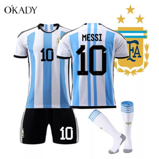 OKADY Samsung แชมป์ Argentina No. 10 เสื้อ Messi ชุดบอลโลก