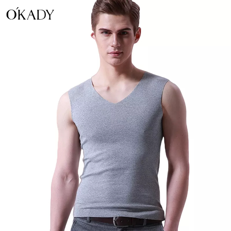 PannoFluxus ฤดูร้อนของผู้ชายผ้าไหมน้ำแข็งบางขนาดใหญ่เสื้อกั๊กเสื้อกีฬาผู้ชายคอวี - รูปที่ 2