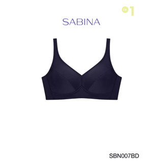 Sabina เสื้อชั้นใน Invisible Wire (ไม่มีโครง) รุ่น Fill Up Bra รหัส SBN007BD สีน้ำเงินเข้ม