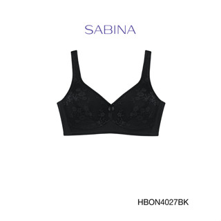 Sabina เสื้อชั้นใน (ไม่มีโครง) รุ่น Habpy Adult รหัส HBON4027BK สีดำ