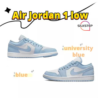 🔥รองเท้าผ้าใบรุ่นล่าสุด AJ1 แอร์จอร์แดน 1 มหาวิทยาลัยต่ำสีน้ำเงิน