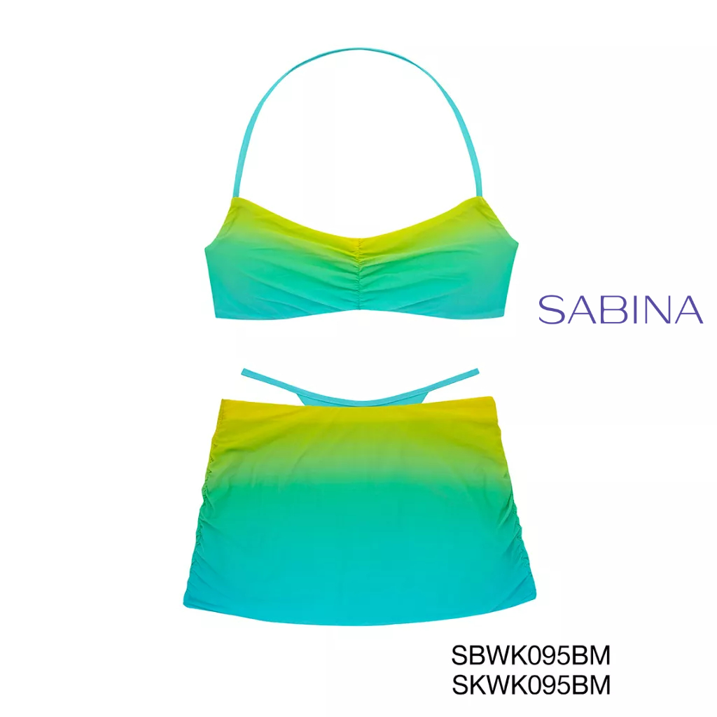 SABINA SWIM S/S 23 ชุดว่ายน้ำ รหัส SBWK095BM+SKWK095BM สีฟ้า
