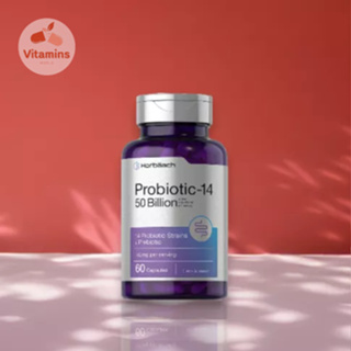 Horbaach Probiotics 120 Billion CFU | with Prebiotics | 50 Capsules | Vegetarian, Non-GMO &amp; Gluten Free (V.647)