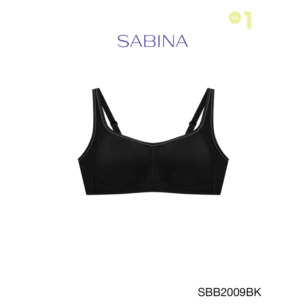 Sabina Sbn Sport Level 1 เสื้อชั้นใน ไร้โครง รหัส SBB2009BK - สีดำ