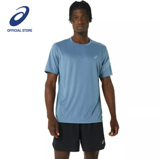 ASICS :  ICON SS TOP MEN RUNNING ผู้ชาย เสื้อคอกลม ของแท้  STEEL BLUE/SKY