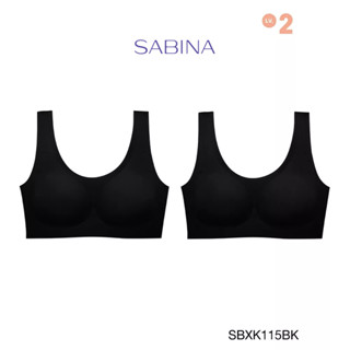 Sabina ซาบีน่า เสื้อชั้นใน (Set 2 ชิ้น) (ไม่มีโครง) รุ่น Soft Collection รหัส SBXK115BK สีดำ