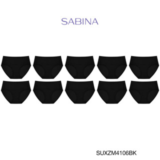 Sabina กางเกงชั้นใน  (Set 10 ชิ้น) รุ่น Panty Zone (Half) รหัส SUXZM4106BK สีดำ