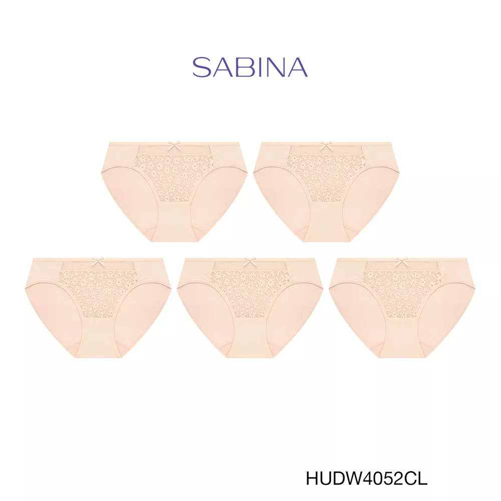 Sabina กางเกงชั้นใน (Set 5 ชิ้น) (Bikini) รุ่น Habpy Non Push รหัส HUDW4052CL สีเนื้ออ่อน