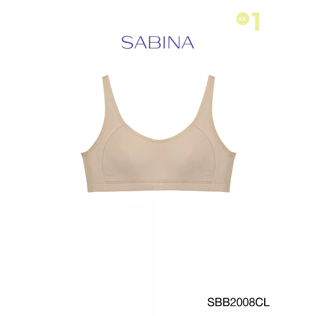 Sabina Sbn Sport Level 1 เสื้อชั้นใน ไร้โครง รหัส SBB2008CL - สีเนื้ออ่อน