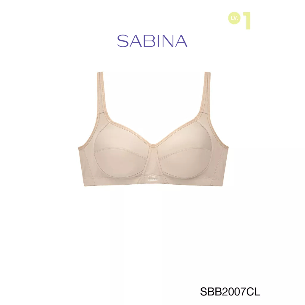 Sabina Sbn Sport Level 1 เสื้อชั้นใน ไร้โครง รหัส SBB2007CL - สีเนื้ออ่อน