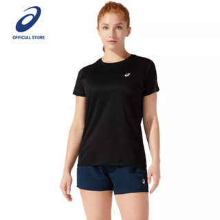 ASICS :  SILVER SS TOP WOMEN RUNNING ผู้หญิง เสื้อคอกลม ของแท้  PERFORMANCE BLACK