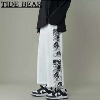 TIDE BEAR กางเกงขายาวลําลอง ทรงตรง ทรงหลวม แฟชั่นสําหรับผู้ชาย