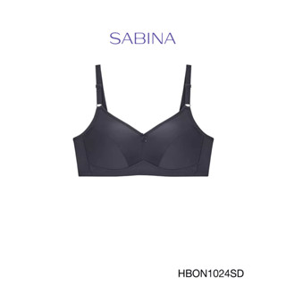 Sabina เสื้อชั้นใน Invisible Wire (ไม่มีโครง) ฟองน้ำไม่ดันทรง รุ่น Happy Adult รหัส HBON1024SD สีเทาเข้ม