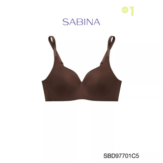 Sabina เสื้อชั้นใน Invisible Wire (ไม่มีโครง) รุ่น Perfect Bra รหัส SBD97701C5 สีน้ำตาลโกโก้