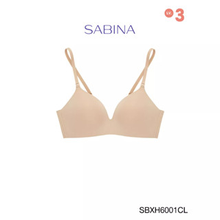 Sabina เสื้อชั้นใน Invisible Wire (ไม่มีโครง) รุ่น Soft Doomm รหัส SBXH6001CL สีเนื้ออ่อน