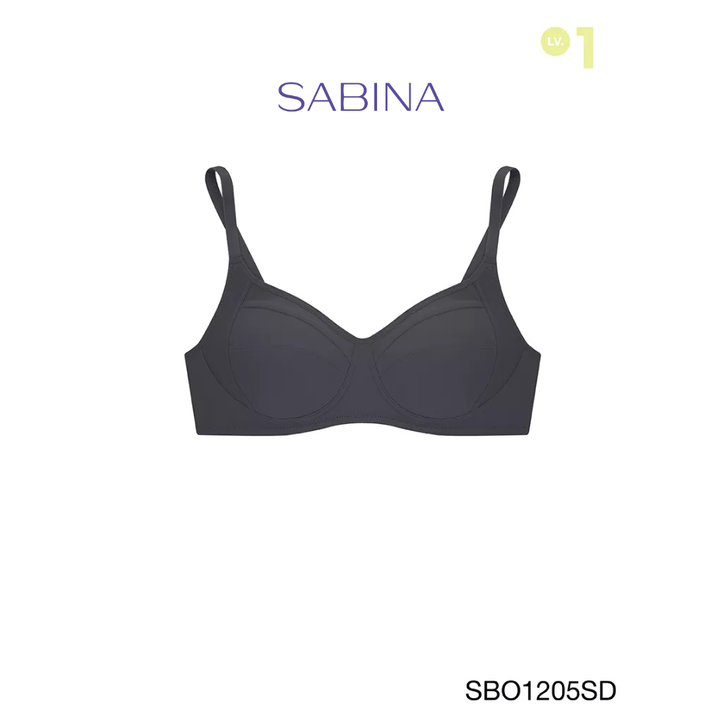 Sabina เสื้อชั้นใน Invisible Wire (ไม่มีโครง) รุ่น Function Bra รหัส SBO1205SD สีเทาเข้ม