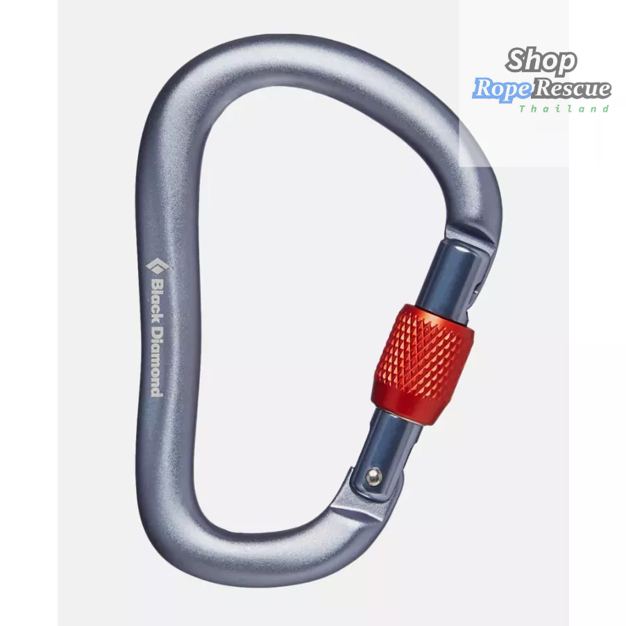 คาราบิเนอร์ ทรงลูกแพร สกรูล็อค - รุ่น ROCKLOCK SCREWGATE CARABINER - ยี่ห้อ Black Diamond