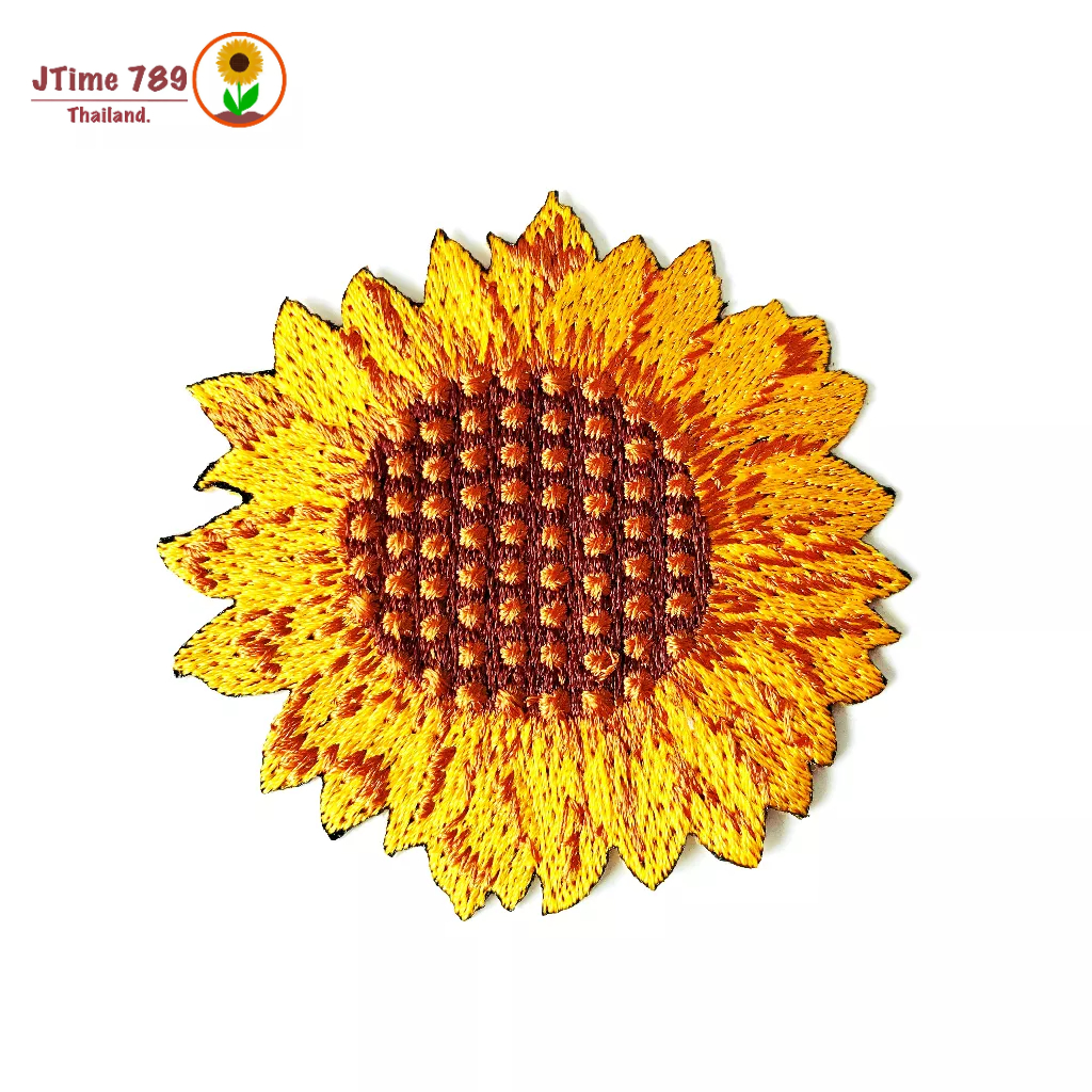 ตัวรีดติดเสื้อ ดอกทานตะวัน ดอกไม้ ทานตะวัน Sunflower การ์ตูน logo3 งานเท่ห์ๆ ตัวรีด (Size M) อาร์มรี