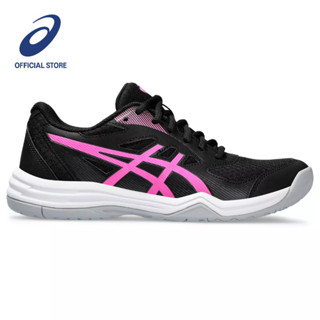 ASICS :  UPCOURT 5 WOMEN CPS รองเท้า ผู้หญิง รองเท้าผ้าใบ รองเท้าสำหรับกีฬาในร่ม ของแท้  BLACK/HOT PINK