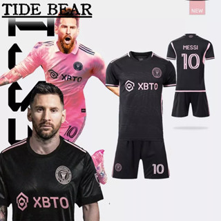 TIDE BEAR เสื้อยืดผู้ชายกางเกงขาสั้น อเมริกันย้อนยุคถนนสูงไมอามี่นานาชาติเมสซี่เสื้อบ้านฟุตบอลชุดเครื่องแบบ