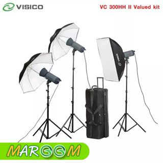 ชุดไฟสตูดิโอสำหรับถ่ายภาพ VISICO VC 300HH II WITH 75 W LED ชุดไฟ ไฟสตูดิโอ ไฟและอุปกรณ์สตูดิโอ