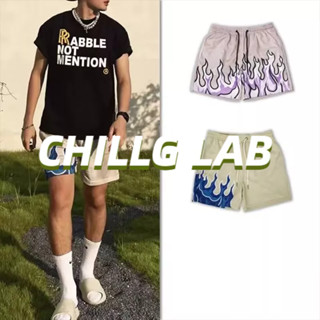 CHILLG LAB กางเกงสแล็คขาสั้น ทรงตรง แบบเรียบง่าย แฟชั่นฤดูร้อน สไตล์ฮาราจูกุ สําหรับผู้ชาย