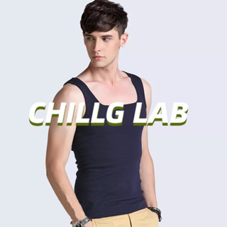 CHILLG LAB เสื้อกล้ามผู้ชาย เสื้อกีฬาแขนกุด เนื้อผ้าฝ้าน สไตล์เกาหลี เสื้อกล้ามผู้ชาย แฟชั่น มีความยืดหยุ่นสูง สำหรับฤดูร้อนนี้