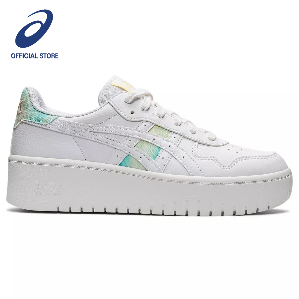 ASICS : 1202A324.100 JAPAN S PF WOMEN SPORTSTYLE ผู้หญิง รองเท้าแฟชั่น ของแท้  WHITE/OASIS GREEN