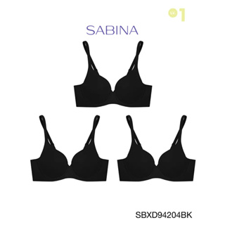 Sabina เสื้อชั้นใน มีโครง (Set 3 ชิ้น) รุ่น Perfect Bra รหัส SBXD94204BK สีดำ