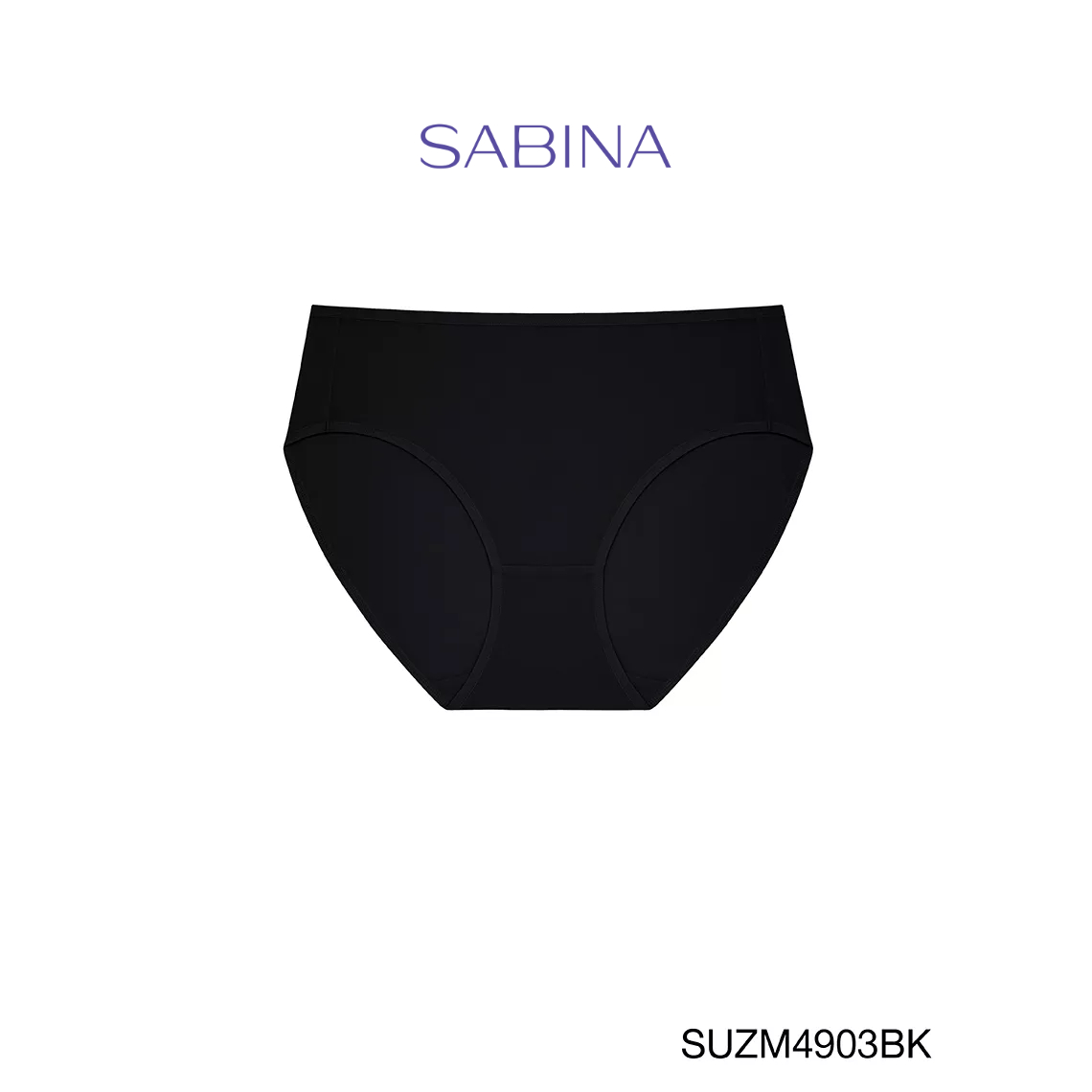 Sabina กางเกงชั้นใน Jumbo เบสิค ทรงครึ่งตัว รหัส SUZM4903BK สีดำ
