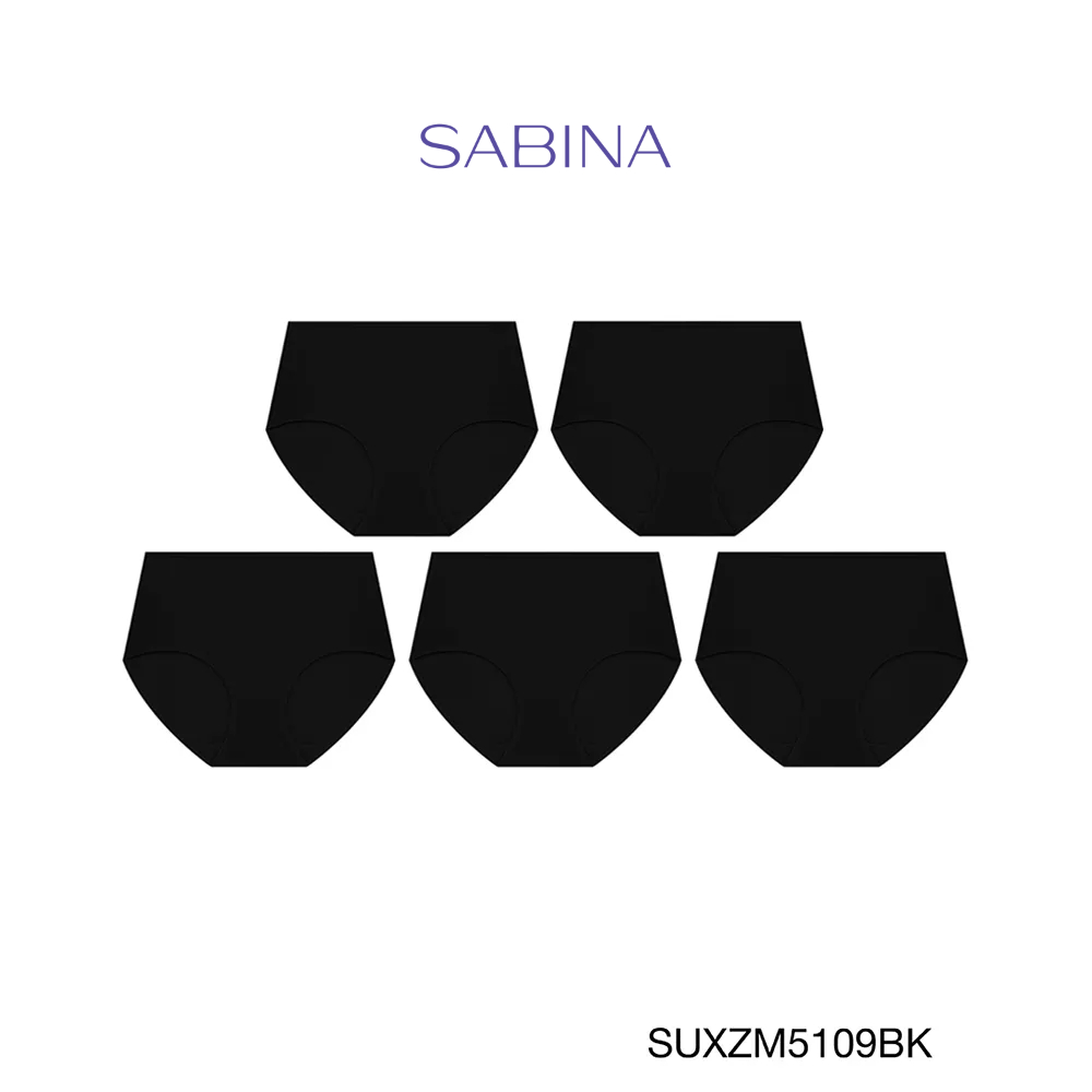 Sabina กางเกงชั้นใน (Set 5 ชิ้น) รุ่น Panty Zone รหัส SUXZM5109BK สีดำ sabina_thailand ThaiPick