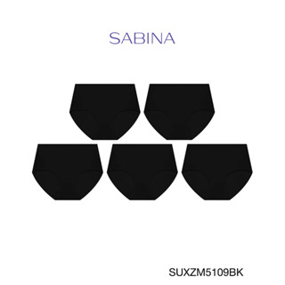 Sabina กางเกงชั้นใน (Set 5 ชิ้น) รุ่น Panty Zone รหัส SUXZM5109BK สีดำ