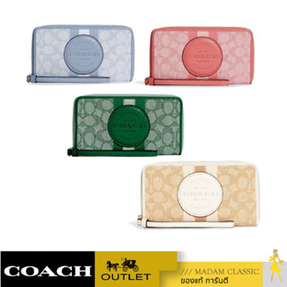 COACH C9073 DEMPSEY LARGE PHONE WALLET IN SIGNATURE JACQUARD WITH STRIPE AND COACH PATCH