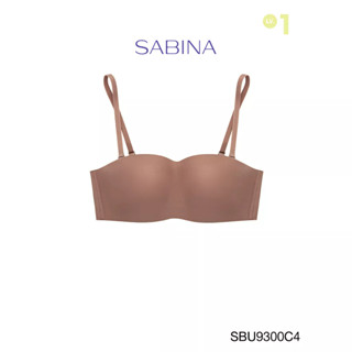 SABINA BRALESS เสื้อชั้นใน Invisible Wire (ไม่มีโครง) Body Bra The Series (เกาะอก) Seamless Fit รุ่น Pretty Perfect รหัส SBU9300C4 สีเนื้อแทน