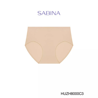 Sabina กางเกงชั้นใน Seamless เบสิค (ทรงครึ่งตัว) รุ่น Habpy Panty รหัส HUZH8000C3 สีเนื้อเข้ม