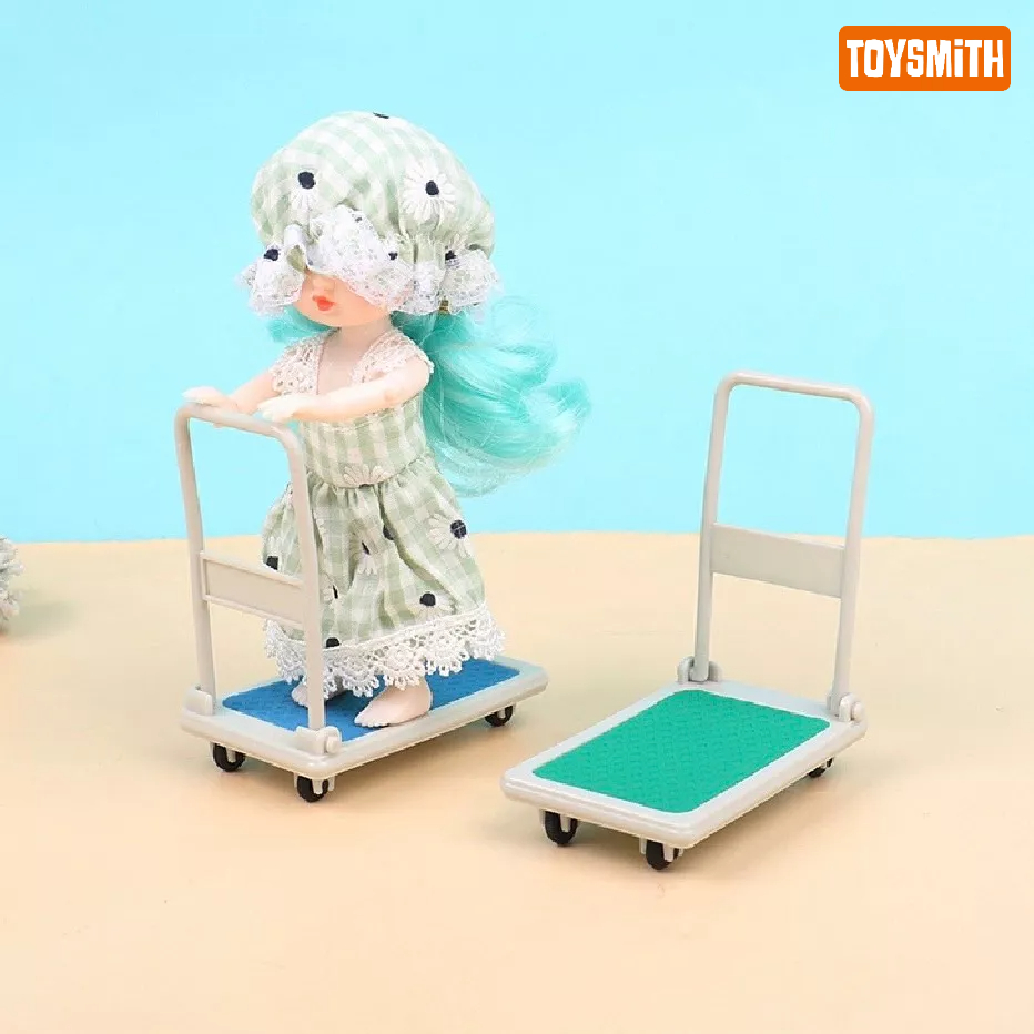 [พร้อมส่งในไทย] รถเข็น Mini ขนาดเล็ก รถเข็นของจิ๋ว รถเข็นจำลอง สําหรับตกแต่งบ้านตุ๊กตา ของจิ๋ว