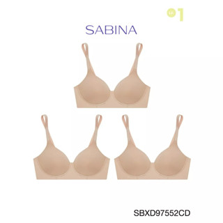 Sabina เสื้อชั้นใน (Set 3 ชิ้น ) Seamless Fit รุ่น Perfect Bra รหัส SBXD97552CD สีเนื้อเข้ม