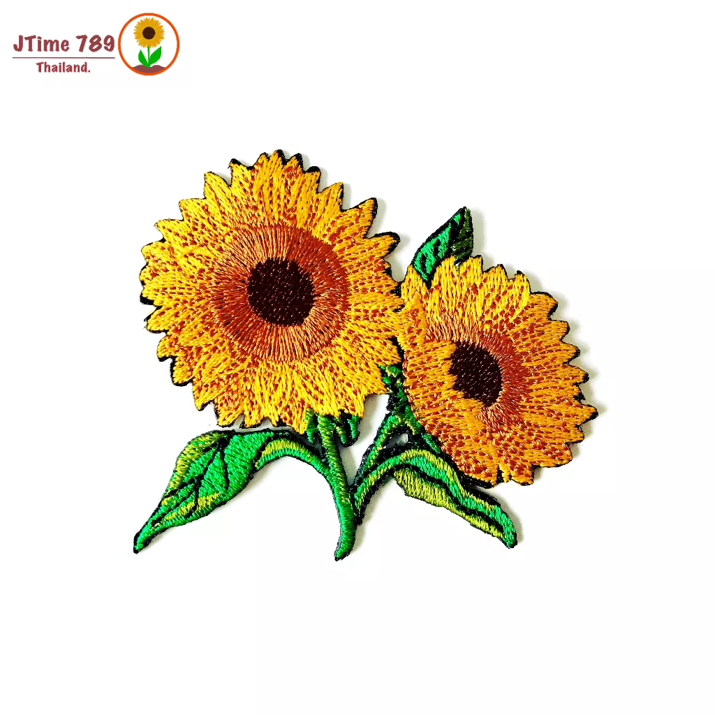ตัวรีดติดเสื้อ ดอกทานตะวัน ดอกไม้ ทานตะวัน Sunflower การ์ตูน logo5 งานเท่ห์ๆ ตัวรีด (Size M) อาร์มรี