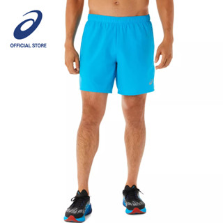 ASICS :  ICON SHORT MEN RUNNING ผู้ชาย กางเกงขาสั้น ของแท้  ISLAND BLUE/PERFORMANCE BLACK