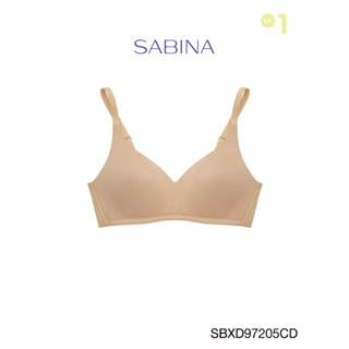 Sabina เสื้อชั้นใน Invisible Wire (ไม่มีโครง) รุ่น Perfect Bra รหัส SBXD97205CD สีเนื้อเข้ม