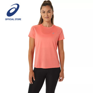 ASICS :  SILVER SS TOP WOMEN RUNNING ผู้หญิง เสื้อคอกลม ของแท้  PAPAYA